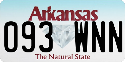 AR license plate 093WNN