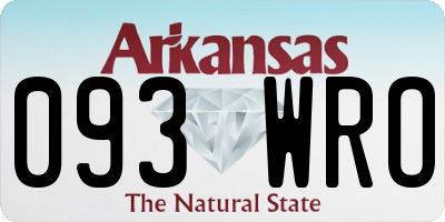 AR license plate 093WRO