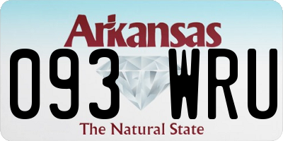 AR license plate 093WRU