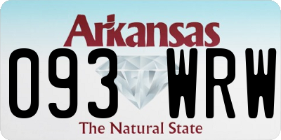 AR license plate 093WRW