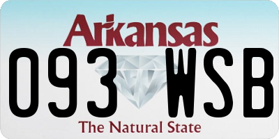 AR license plate 093WSB