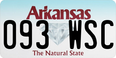AR license plate 093WSC