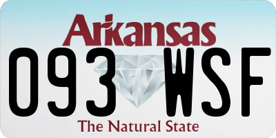 AR license plate 093WSF