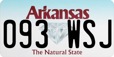 AR license plate 093WSJ