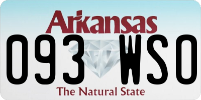 AR license plate 093WSO