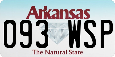 AR license plate 093WSP