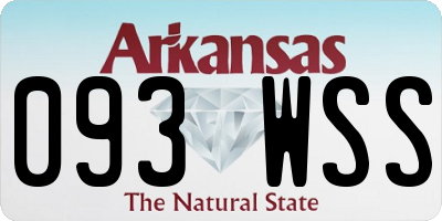 AR license plate 093WSS