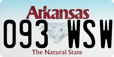 AR license plate 093WSW
