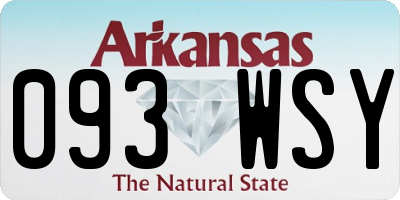 AR license plate 093WSY
