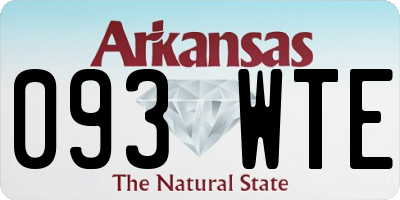 AR license plate 093WTE
