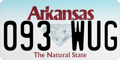 AR license plate 093WUG