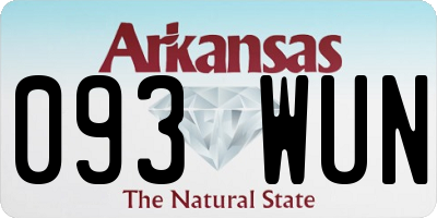 AR license plate 093WUN