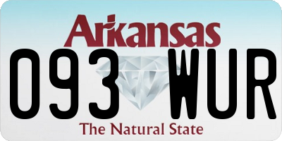 AR license plate 093WUR