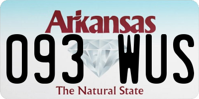 AR license plate 093WUS