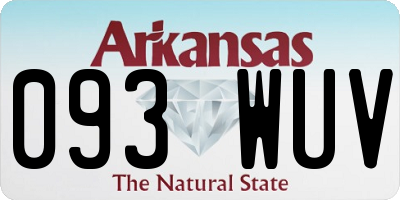 AR license plate 093WUV