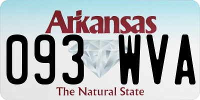 AR license plate 093WVA