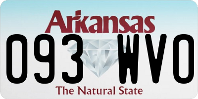 AR license plate 093WVO