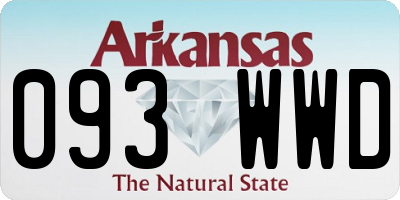 AR license plate 093WWD