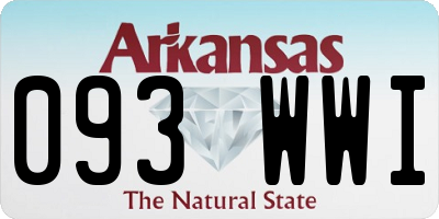 AR license plate 093WWI