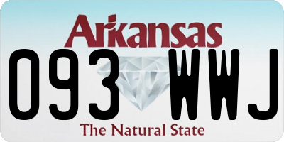 AR license plate 093WWJ