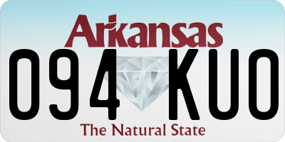 AR license plate 094KUO