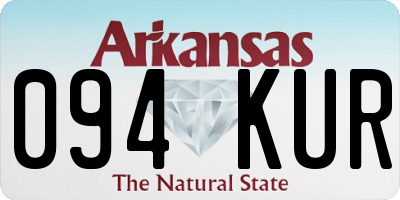 AR license plate 094KUR