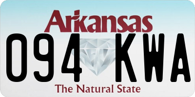 AR license plate 094KWA