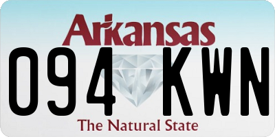 AR license plate 094KWN