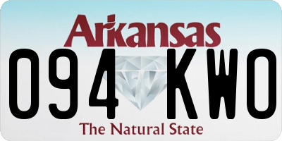 AR license plate 094KWO