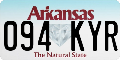 AR license plate 094KYR