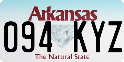 AR license plate 094KYZ