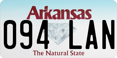 AR license plate 094LAN
