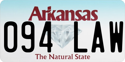 AR license plate 094LAW