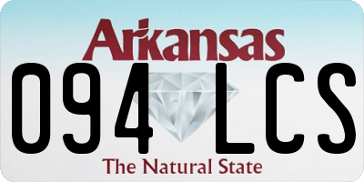 AR license plate 094LCS