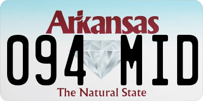 AR license plate 094MID