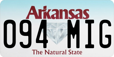 AR license plate 094MIG