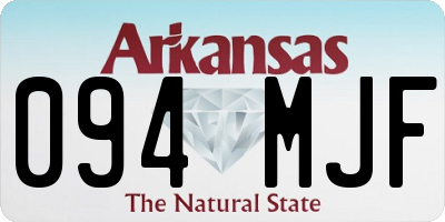 AR license plate 094MJF