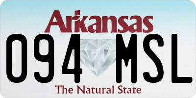 AR license plate 094MSL