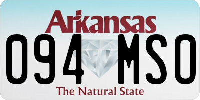 AR license plate 094MSO
