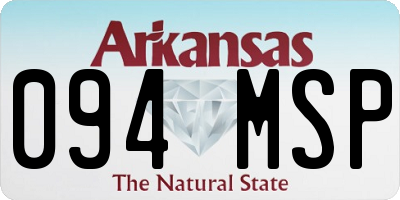 AR license plate 094MSP