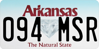 AR license plate 094MSR