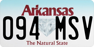 AR license plate 094MSV