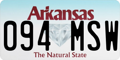 AR license plate 094MSW