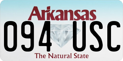AR license plate 094USC