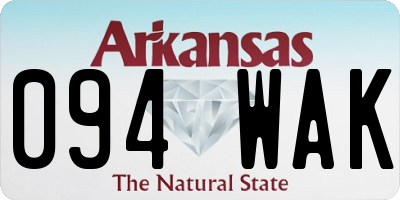 AR license plate 094WAK