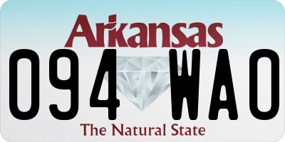 AR license plate 094WAO