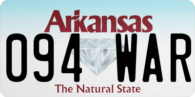 AR license plate 094WAR