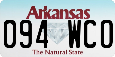 AR license plate 094WCO
