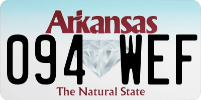 AR license plate 094WEF
