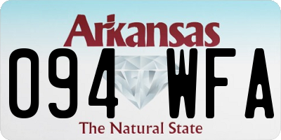 AR license plate 094WFA